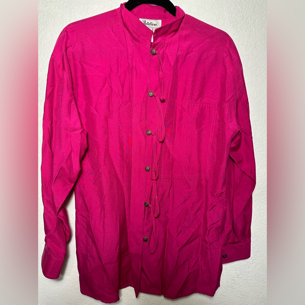 Fuchsia Button Up